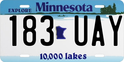 MN license plate 183UAY
