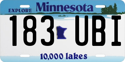 MN license plate 183UBI