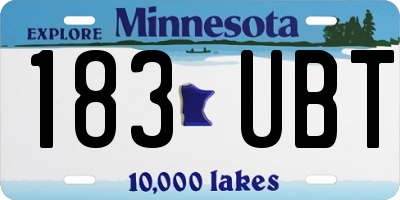 MN license plate 183UBT