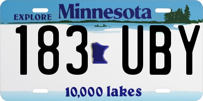 MN license plate 183UBY