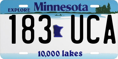 MN license plate 183UCA