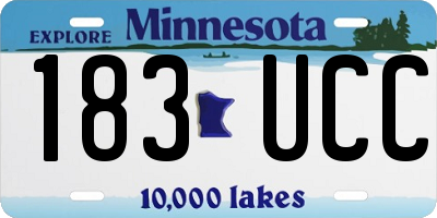 MN license plate 183UCC