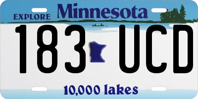 MN license plate 183UCD