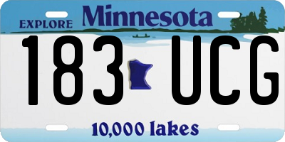 MN license plate 183UCG