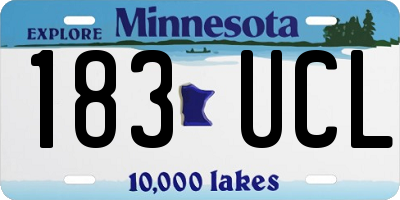MN license plate 183UCL