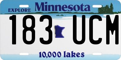MN license plate 183UCM