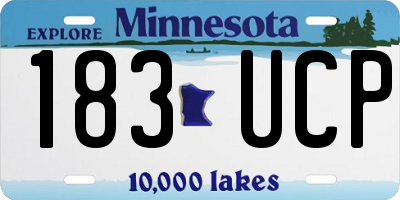 MN license plate 183UCP