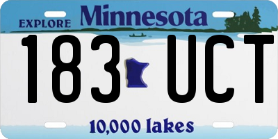 MN license plate 183UCT