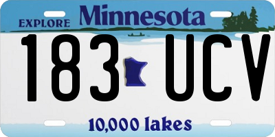 MN license plate 183UCV