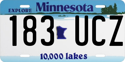 MN license plate 183UCZ