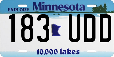 MN license plate 183UDD