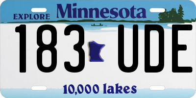 MN license plate 183UDE