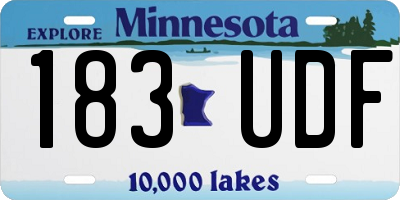 MN license plate 183UDF