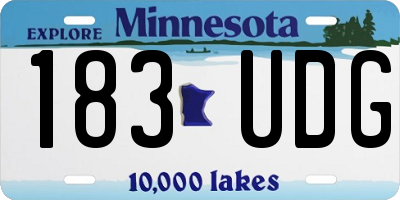 MN license plate 183UDG