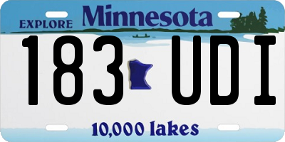 MN license plate 183UDI