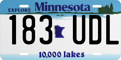 MN license plate 183UDL
