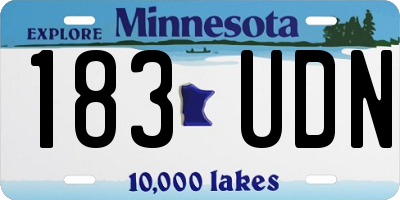 MN license plate 183UDN