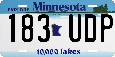 MN license plate 183UDP