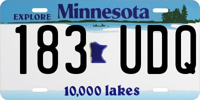MN license plate 183UDQ