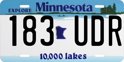 MN license plate 183UDR