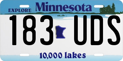 MN license plate 183UDS