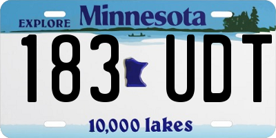 MN license plate 183UDT