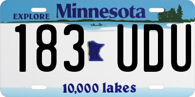 MN license plate 183UDU