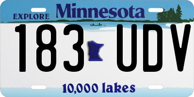 MN license plate 183UDV