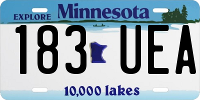 MN license plate 183UEA