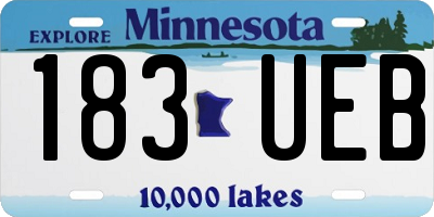 MN license plate 183UEB