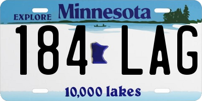 MN license plate 184LAG
