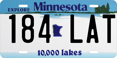 MN license plate 184LAT