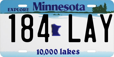 MN license plate 184LAY