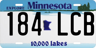 MN license plate 184LCB