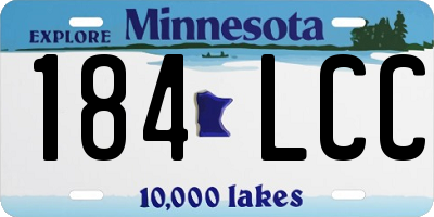 MN license plate 184LCC