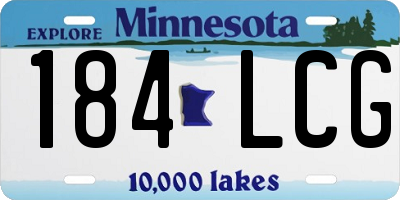 MN license plate 184LCG