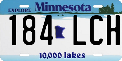 MN license plate 184LCH