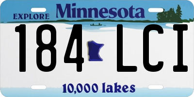 MN license plate 184LCI