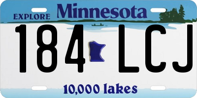 MN license plate 184LCJ