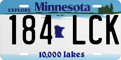MN license plate 184LCK