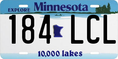 MN license plate 184LCL