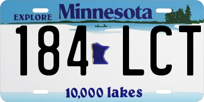 MN license plate 184LCT