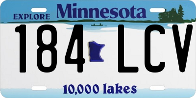 MN license plate 184LCV