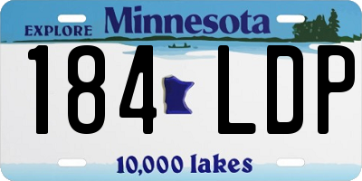 MN license plate 184LDP