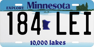 MN license plate 184LEI