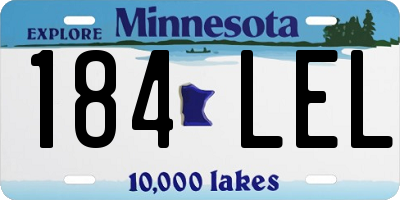 MN license plate 184LEL