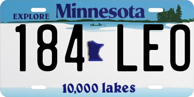 MN license plate 184LEO
