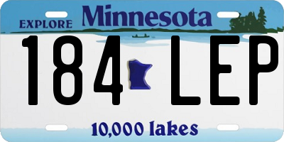 MN license plate 184LEP