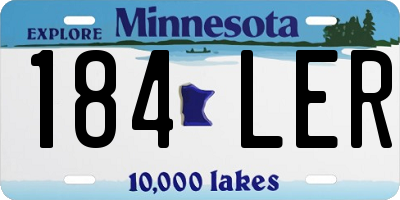 MN license plate 184LER