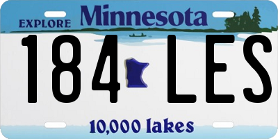 MN license plate 184LES